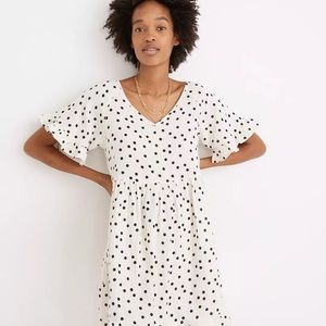 *NWT* Madewell Ruffle-Sleeve Babydoll Dress
